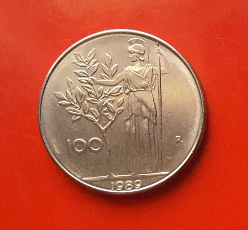100 lire 1989 errore l - errore, del