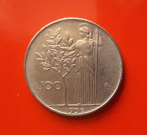 100 lire 1956 errore l - errore,