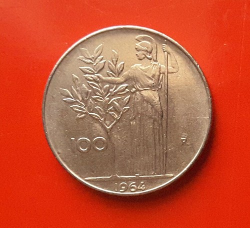 100 lire 1964 errore l - 100,
