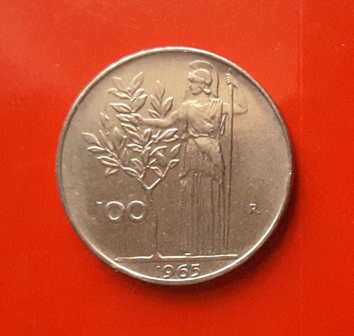 100 lire 1965 errore l - 100, del