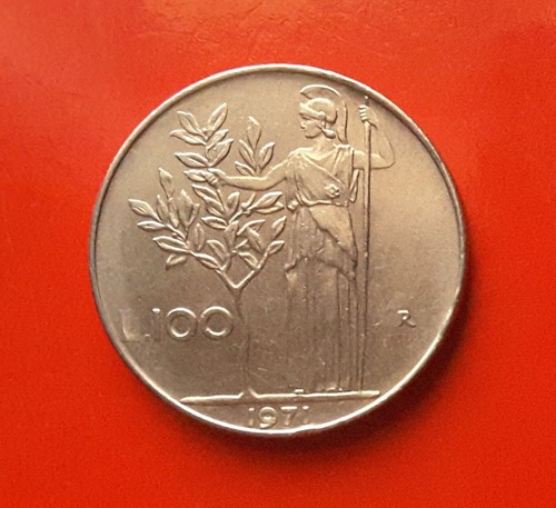 100 lire 1971 errore l - 1971,