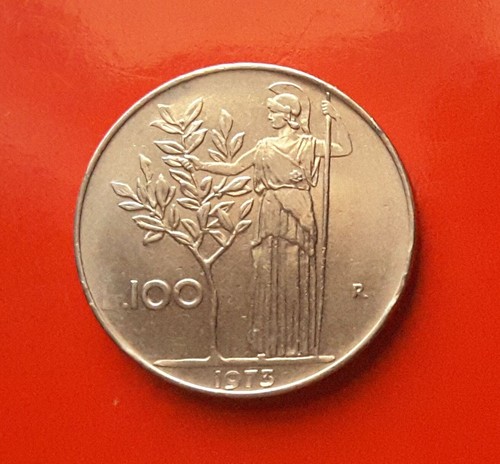 100 lire 1973 errore l - errore,