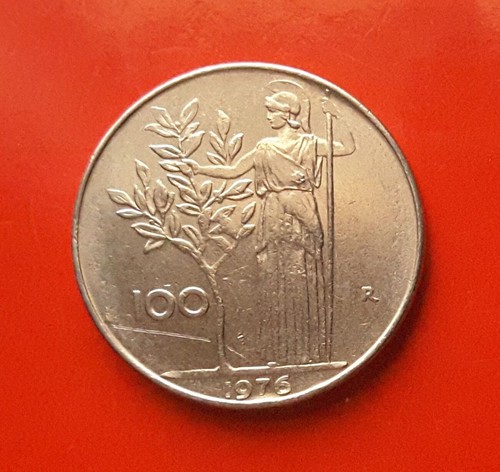 100 lire 1976 errore l - errore,