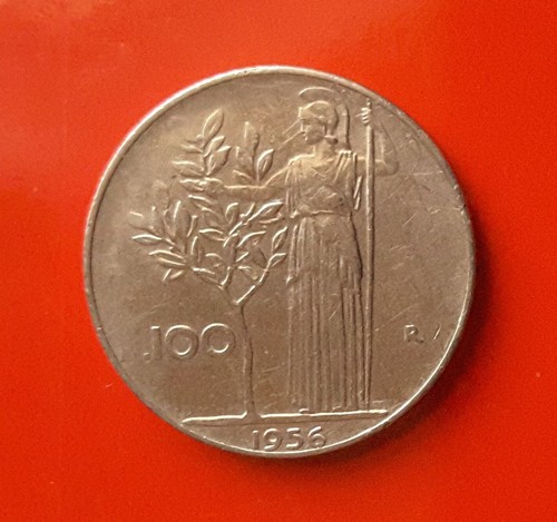100 lire 1956 errore l - 100,