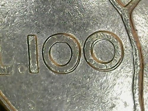 100 lire 1977 errore - 100,